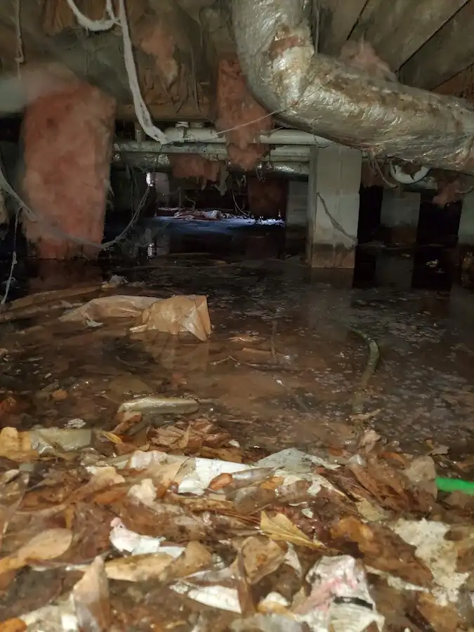 Crawl space flood assessment for Commercial Water Damage Restoration in McHenry