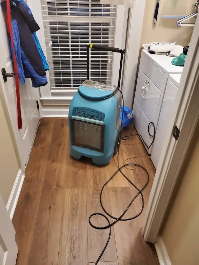 Commercial dehumidifier deployed for Flood Damage Cleanup in McHenry